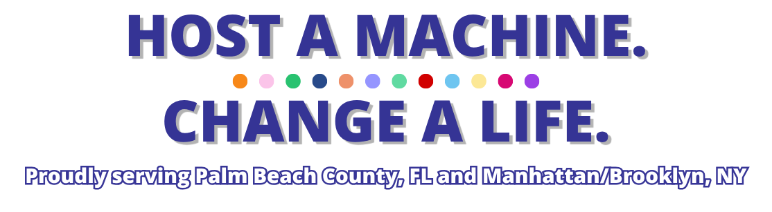 Special Vending header banner with text reading "Host a Machine. Change a Life."